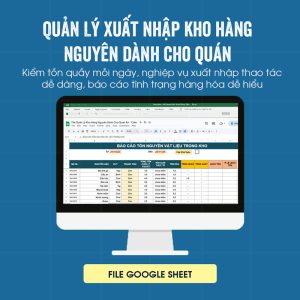 File quản lý kho nhà hàng và quán cafe